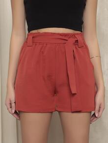 Women Shorts - 珊瑚橙 - 查看 1