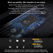 Kodak SSD 内置固态硬盘 2.5 英寸 Sata3 6Gb/S X120 Pro 128GB 256GB 512GB 1TB HDD 硬盘 适用于笔记本电脑台式电脑 - 黑色 - 查看 7