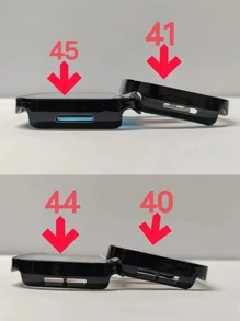 Applicable Apple Watch Case Waterproof Case Protective Case Straight Side Shell Membrane Integrated Case - Black - View 6