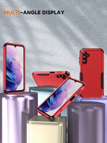 紅色3合1防摔手機殼 - 紅色 - 查看 1