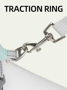 2pcs Pet Chest Strap And Leash Set, V-Neck Design, X-Shaped Strap Won't Choke Pet, Breathable Webbing With Reflective Stripes, Suitable For Outdoor Walking And Night Outings - Green - View 5