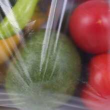 50入組白色透明塑料包帶手柄,攜帶背心包適用於雜貨&餐飲包裝使用在,餐廳,雜貨店店鋪和水果店鋪 - 無色 - 查看 5