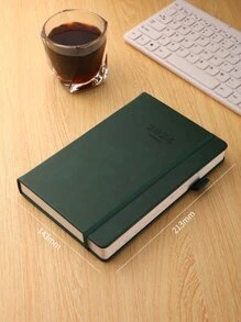 2024年英文桌历365天每日行程a5日记本,不包括笔,1入組 - 綠色 - 查看 2