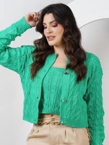 Women Sweaters - màu xanh lá - Xem 7