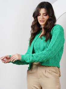 Women Sweaters - màu xanh lá - Xem 6