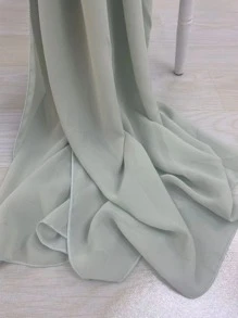 10pcs/Pack Sage Green Chiffon Chair Sashes For Wedding Decorations - Green - View 4