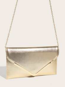 防水、輕便、便攜、經典、休閒閃亮金色 PU 皮革女式信封手拿包輕奢、優雅水鑽、晚宴包、晚餐包適合青少年女大學生、菜鳥和白領，非常適合辦公室、大學、工作、商務,通勤, 戶外, 旅行, 郊遊 - 金色 - 查看 5