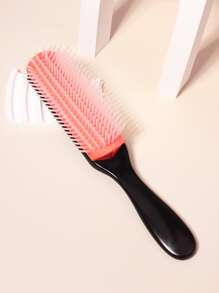 尼龙针形发刷，1 件，用于去除、分离、塑造和定义湿发或卷发，轻松穿过缠结（中号）梳子、发刷、梳子、美发工具、美发产品和配件，适用于理发沙龙美容旅行必需品 - 彩色 - 查看 3
