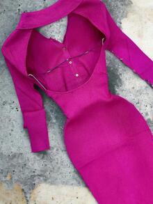 VESTIDO CANALE. - Rosa Fucsia - Ver 4