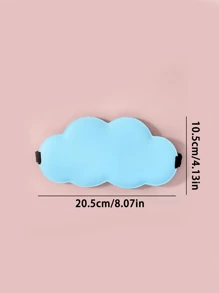 1pc-Beige Three-Dimensional Cloud Sleep Eye Mask Shade Sleep Eye Mask Simulation Silk Ice Feel Comfortable, Relax Fatigue, Lunch Break, Sleep