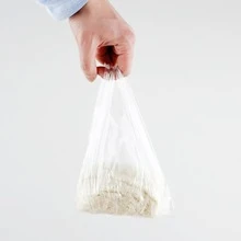 50入組白色透明塑料包帶手柄,攜帶背心包適用於雜貨&餐飲包裝使用在,餐廳,雜貨店店鋪和水果店鋪 - 無色 - 查看 7