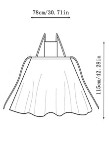 Delantal De Franela Rosa A Cuadros De Tamaño Grande, Con Lazos, Sencillo Y A La Moda - Rosa - Ver 7
