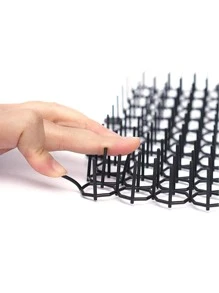 One Piece Of Cat Repellent Net, Flower Plastic Cat Repellent Mat, Animal Deterrent - Black - View 5