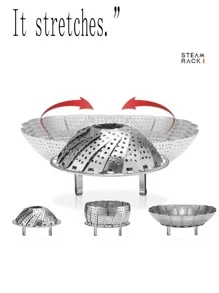 Stainless Steel Folding Steamer Rack For Household Steamer, Steaming Basket, Steaming Pot, Steaming Tray, Buns, Mantou, Xiaolongbao Seafood Boil