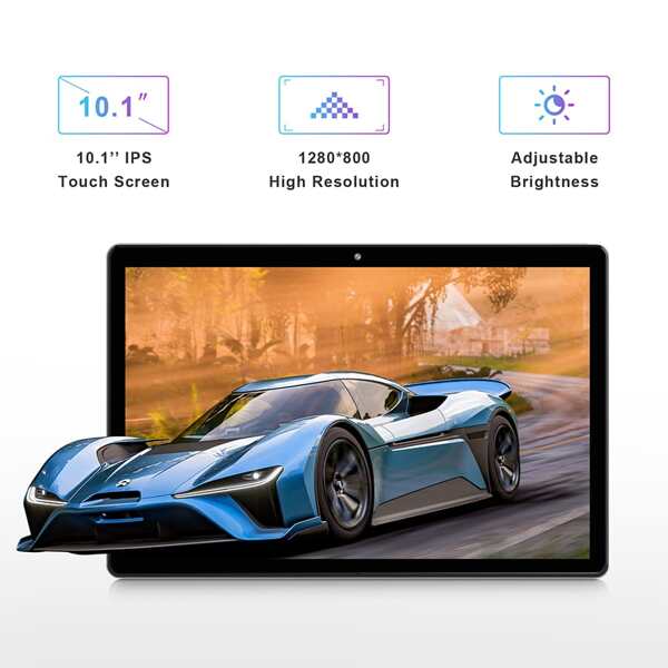 10.1 Inch Android 12 Tablet With 3gb Ram + 64gb Rom, 1280x800 Ips Display, Quadcore Processor