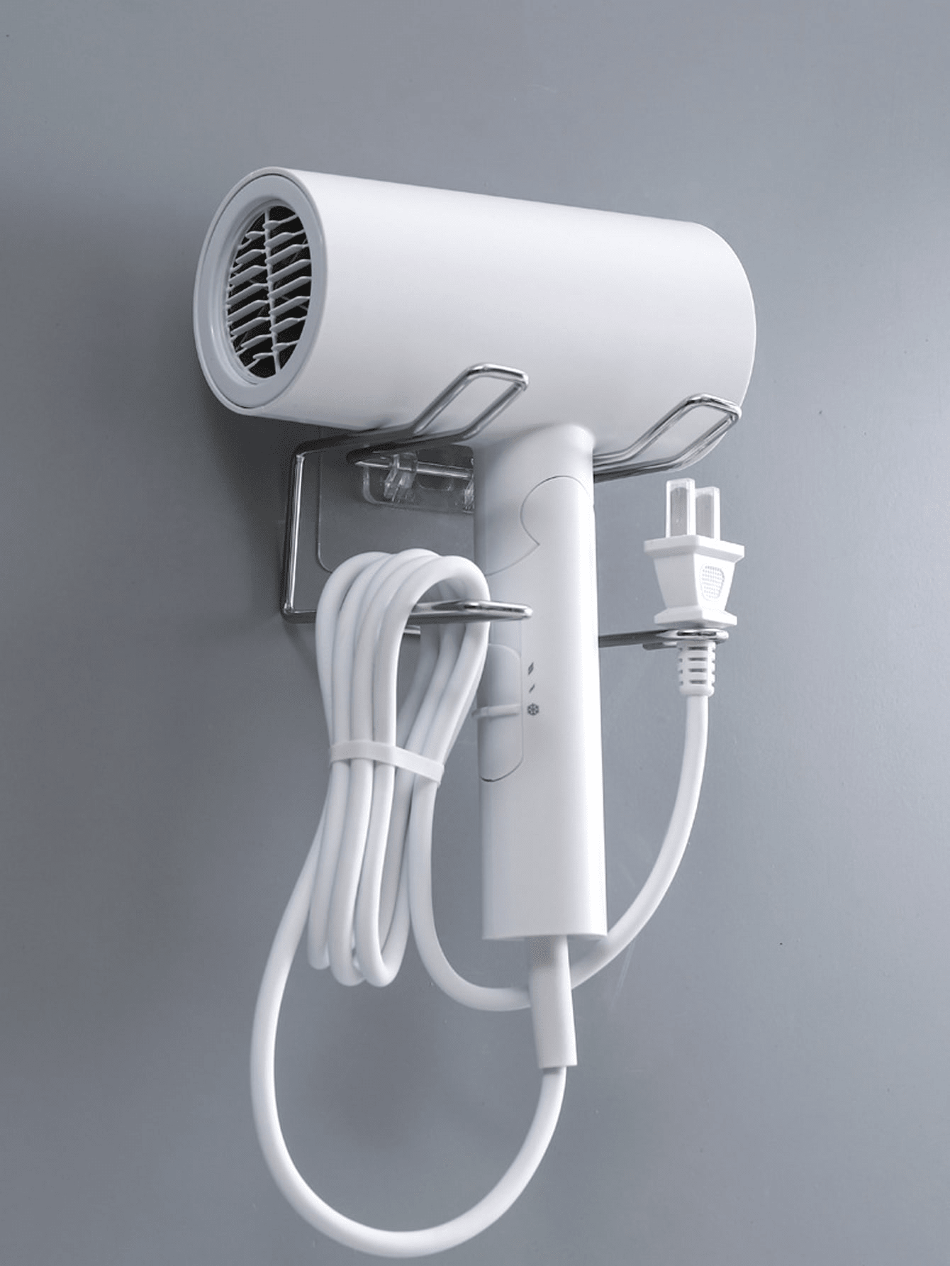 1pc Wall Mounted Hair Dryer Holder SHEIN USA