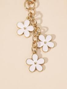 1 Pieza Exquisito Llavero Colgante De Margarita Creativa De Metal Para Mujeres - Rosa - Ver 3