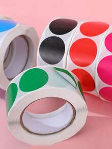 1卷500張無印圓形膠貼紙,可用於婚禮信封封口和標籤