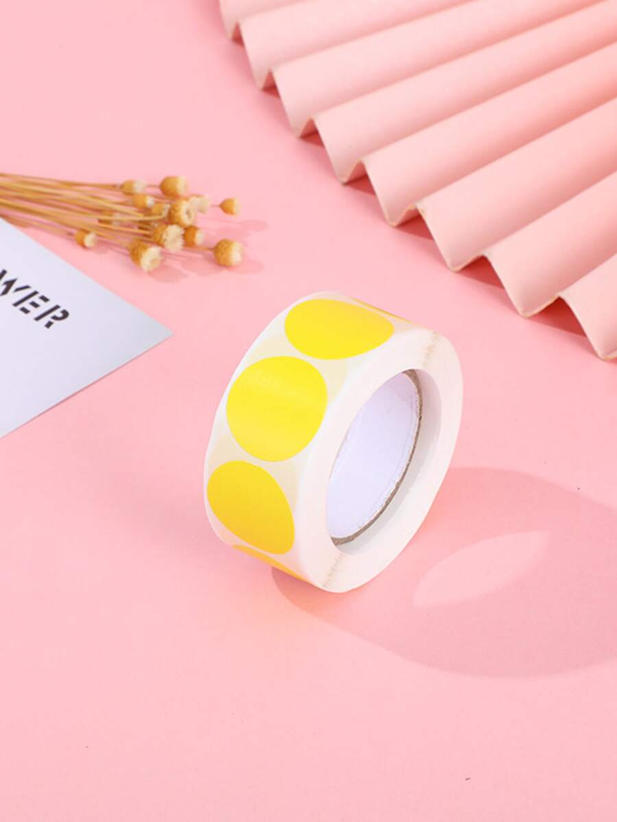 1卷500張無印圓形膠貼紙,可用於婚禮信封封口和標籤