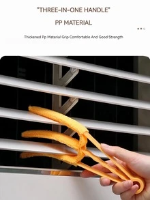 STONEGO Jjyy 1入組百葉窗清潔器,窗戶百葉簾掃帚清潔器工具,可拆卸和可清洗,適用於百葉窗,空調,汽車空調通風口等多種用途 - 紅色 - 查看 5