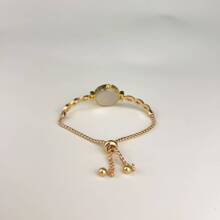 1 pièce Pour Femme Doré Torsadé Bracelet Sangle Avec Avec Strass Élégant Montre À Quartz Adapté Pour Port Quotidien