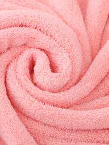 柔軟吸水的粉色浴袍 - 粉色 - 查看 5
