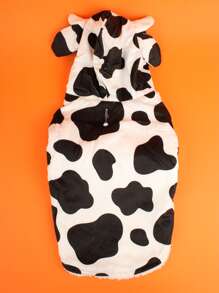 1 Pieza Disfraz De Transformación De Vaca Para Mascotas Para Gatos Y Perros - Blanco - Ver 2