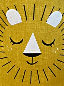 1只黃色獅子折疊式布質收納箱,適用於玩具、髒衣服整理 - 黃色 - 查看 4
