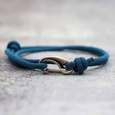 diffone Braccialetto regolabile in corda minimalista, unisex, con fibbia a D-ring, braccialetto da avventura all'aperto in paracord, regalo per il fidanzato