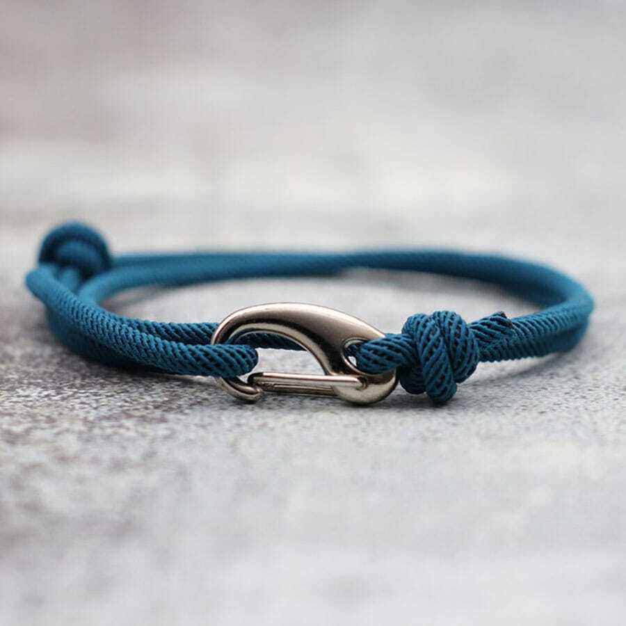 diffone Minimalist Adjustable Rope Bracelet Unisex, With D-Ring Clasp, Outdoor Adventure Paracord Bracelet, Gift For Boyfriend