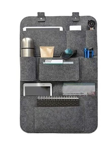 1 Pieza Bolsa De Almacenamiento Para Auto De Fieltro, Organizador Colgante Para Respaldo De Asiento, Bolsa De Almacenamiento De Accesorios Para Automóvil Con Diseño Anticolisión Para El Asiento Trasero