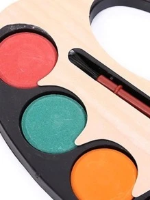 顏色混合的水彩調色盤,專業便攜式水彩畫筆組,適用於成年人和學生 - 彩色 - 查看 3