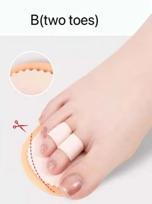 1 Pieza Acolchado Suave Y Cómodo De Protección Del Dedo Del Pie Para La Puntera De Zapatos De Ocio - Beis - Ver 7