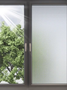 1入組靜電吸附玻璃貼紙,磨砂貼紙適用於浴室和廁所,透光不是透明,防窺視窗戶膜 - 淺灰色 - 查看 4