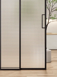 1入組靜電吸附玻璃貼紙,磨砂貼紙適用於浴室和廁所,透光不是透明,防窺視窗戶膜 - 淺灰色 - 查看 8