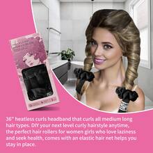 5入組黑色柔軟髮捲器,無需加熱的螺旋滾筒捲髮器 - 黑色 - 查看 4