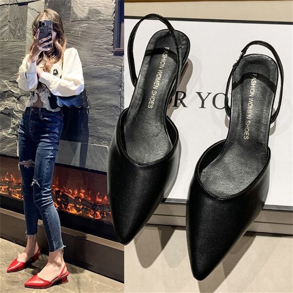 Women's Closed Toe Summer French Style Heels
