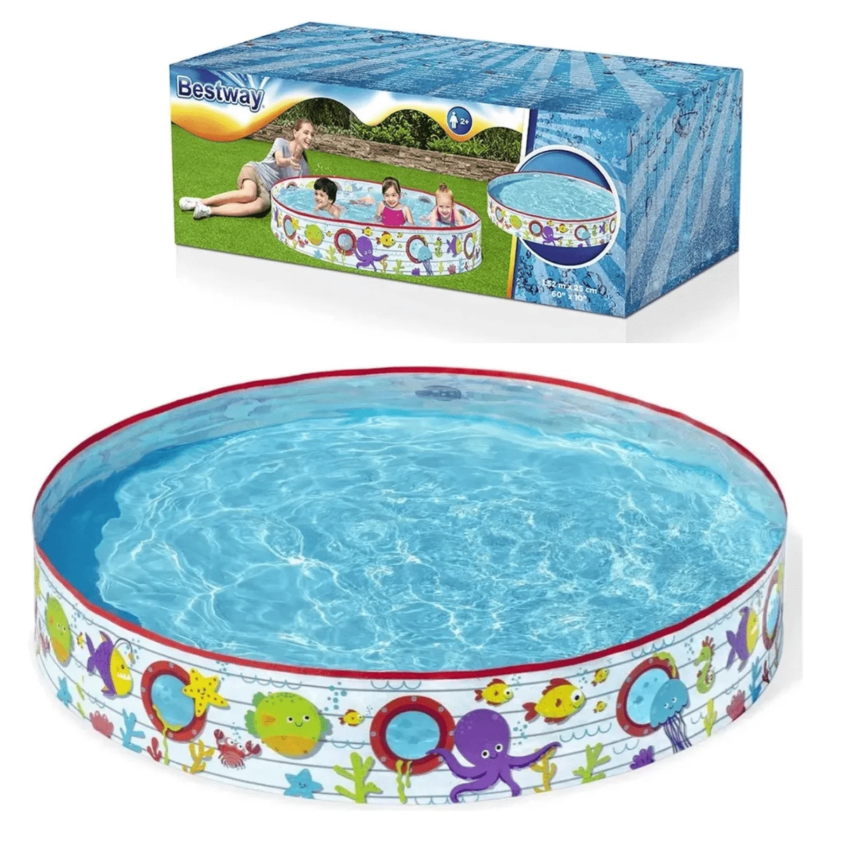 Piscina Infantil Circular Bestway 435 Litros Premium - Azul - Visão 1