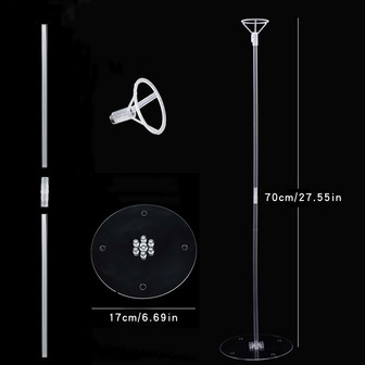 生日派對場景裝飾用品接片桿(2入組)&小氣球桌子漂浮支撐架套裝