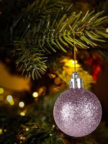 Bộ 24 quả bóng trang trí Giáng sinh, màu hồng, quà tặng tốt nhất - Hồng - Xem 6