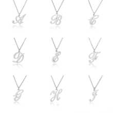 1pc European And American Minimalist Stainless Steel 26 English Alphabet Pendant Necklace Unisex