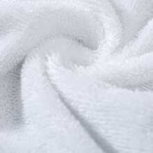 1pc Terry Velour Plain Collar Robe, Bathrobe, Loungewear, Home Wear, Soft, Absorbent, For Bathroom, Bedroom, Swimming Pool Back To School - White - View 7