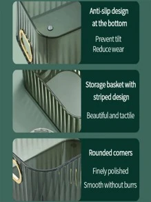 豪華桌面組織籃寵物透明化妝品和口罩架,點心咖啡桌整潔盒收納盒