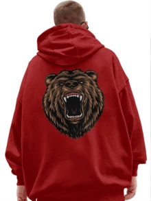 Men Sweatshirts - 紅色 - 查看 3