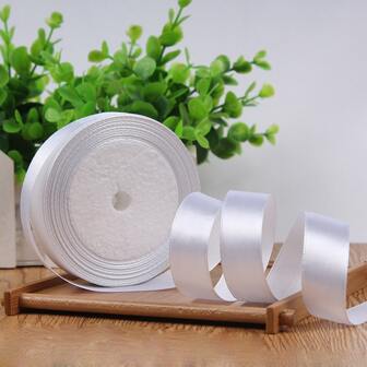 1入組2cm彩色禮品包裝絲帶,絲質絲帶,緞質緞帶,手工聚酯纖維絲帶,禮盒絲帶,花卉絲帶,烘焙裝飾絲帶