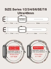 聖誕時尚矽膠錶帶適用於Apple Watch帶:38mm40mm41mm42mm44MM45mm49mm和Apple Watch Series Ultra/SE/8/7/6/5/4/3/2/1 - 彩色 - 查看 6