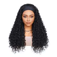 無劉海假髮合成機織假髮 - 黑色 - 查看 3