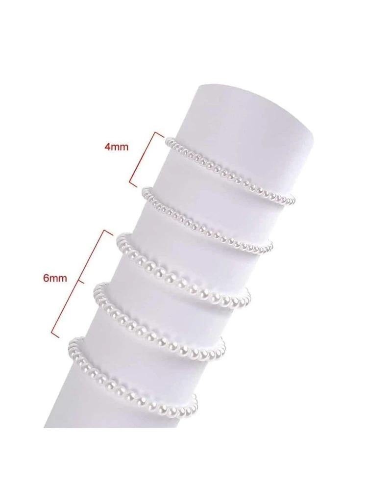 1000 Perle Bianche Ivory 6 Mm In ABS – Per Creazione Gioielli, Cucito, Decorazioni E Riempi Vasi
