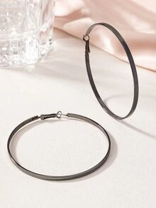 1對時尚誇張耳環 - 槍黑色 - 查看 4