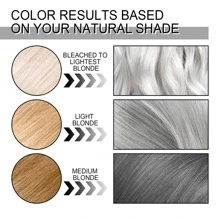 100克灰色的染髮劑奶油合適的適合所有髮質,持久&自然,無損至頭髮,簡單的至應用和水洗 - 淺灰色 - 查看 4